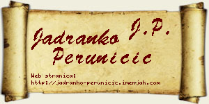 Jadranko Peruničić vizit kartica